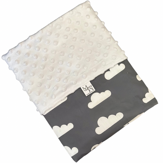 Wiegdeken Wolken Minky Nop | 70x100cm