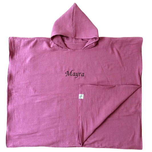 Poncho de bain couleur unie | en stock