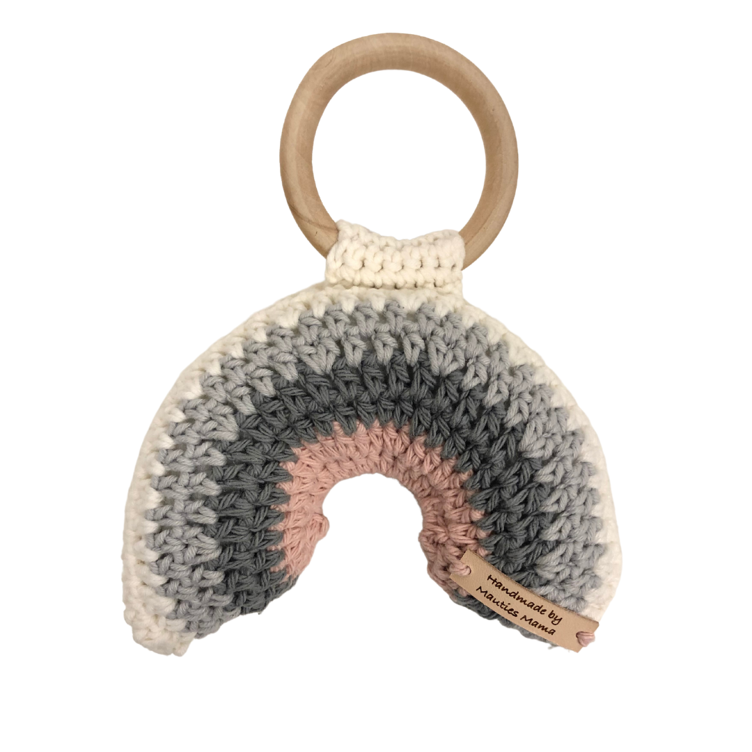 Teething Ring | Rainbow | Anthracite