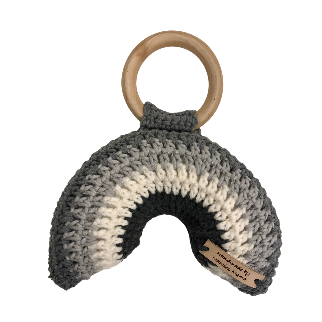 Teething Ring | Rainbow | Anthracite