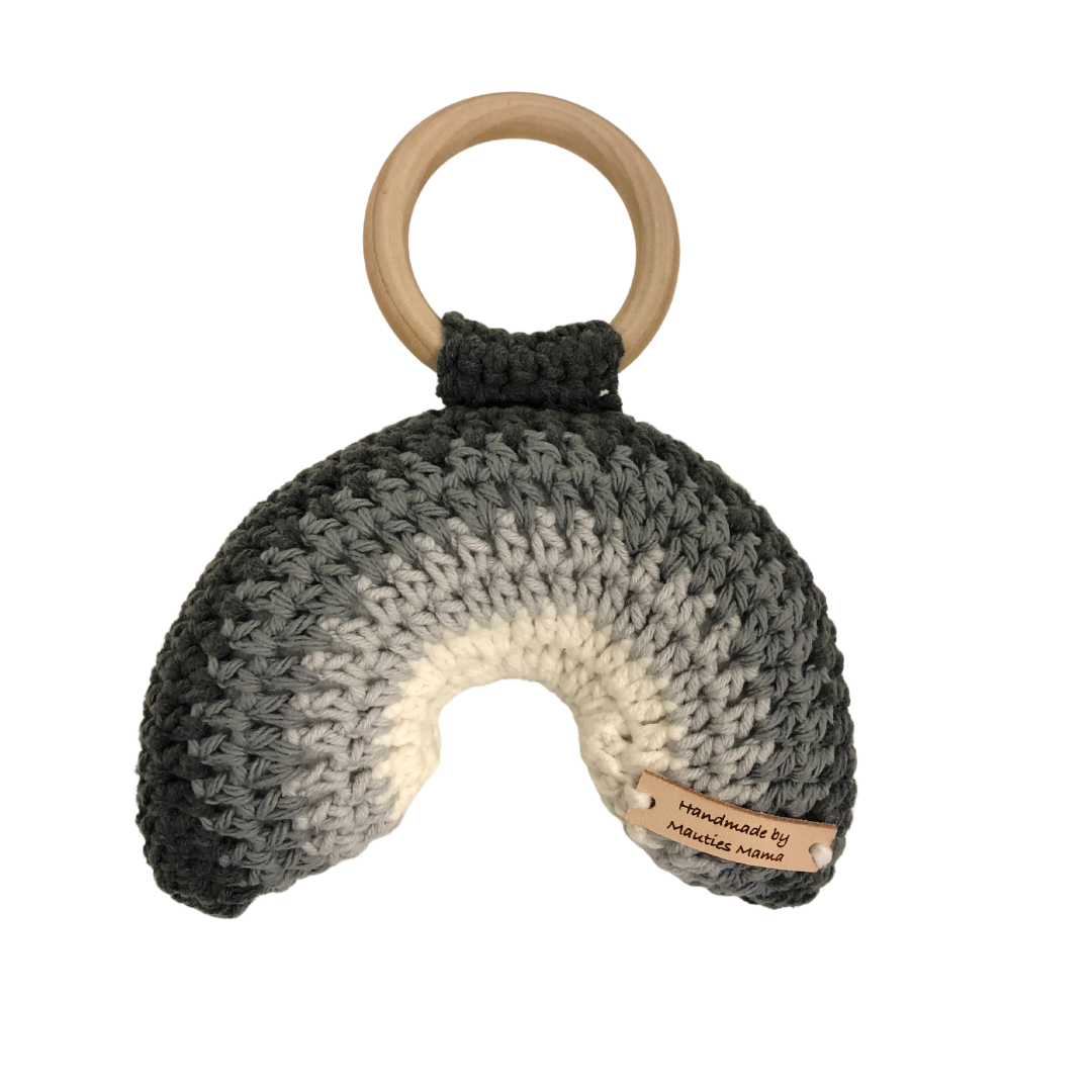 Teething Ring | Rainbow | Anthracite