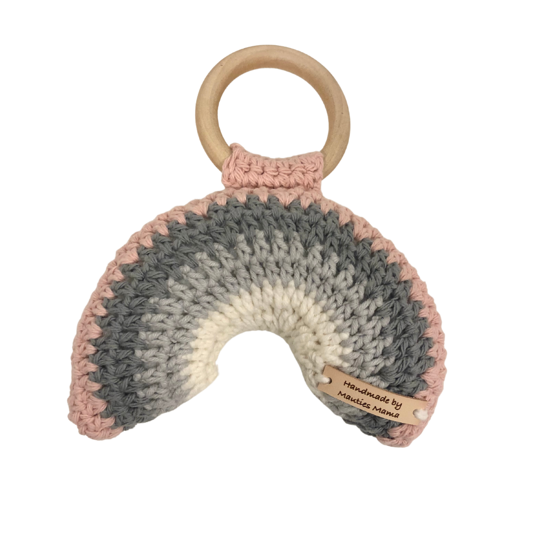Teething Ring | Rainbow | Anthracite