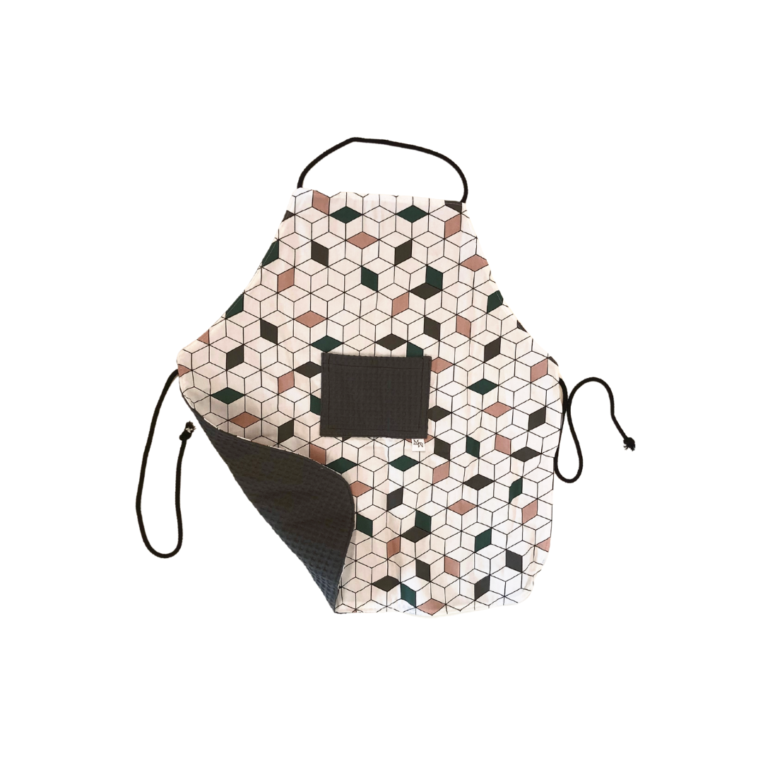 Kindershort square antraciet wafel