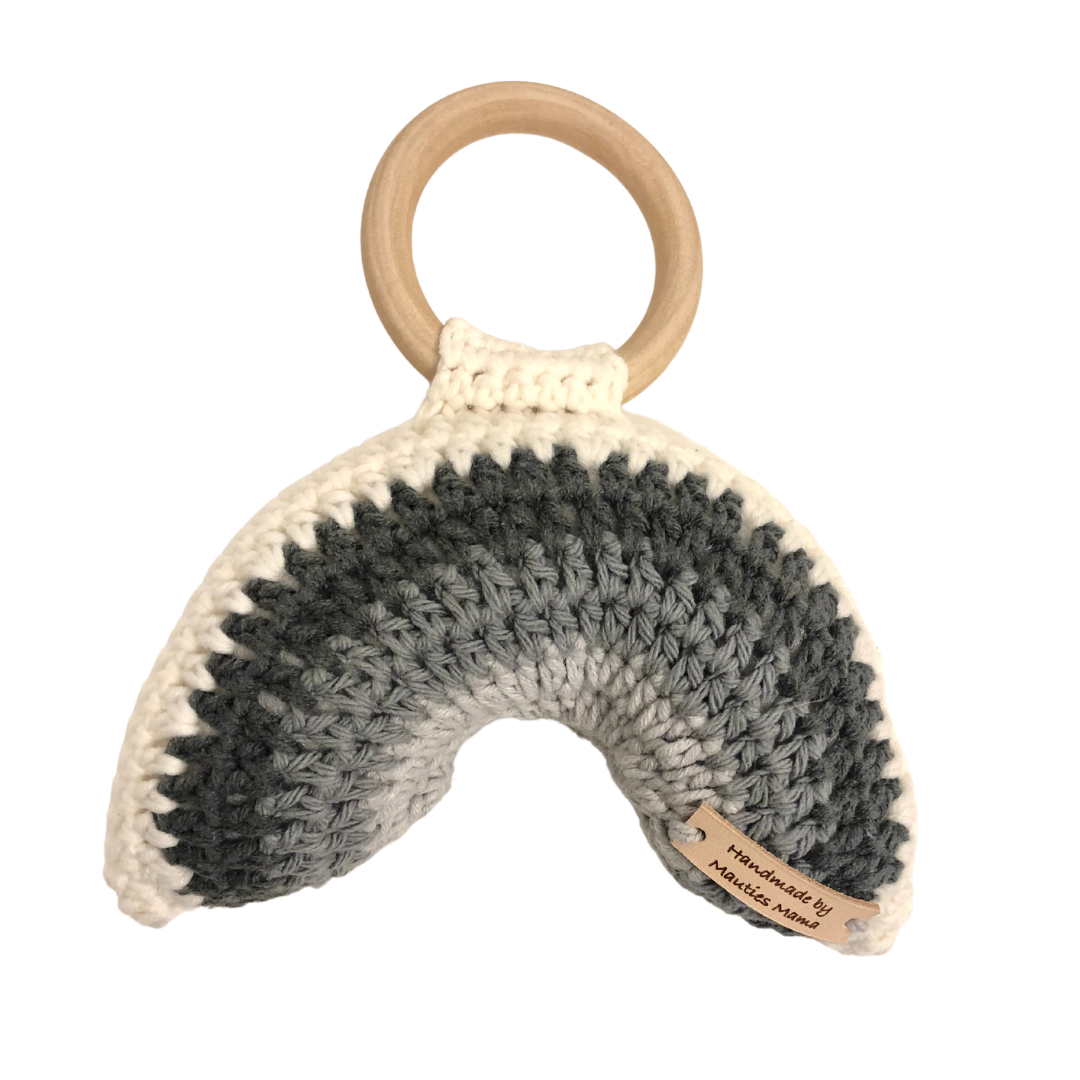 Teething Ring | Rainbow | Anthracite