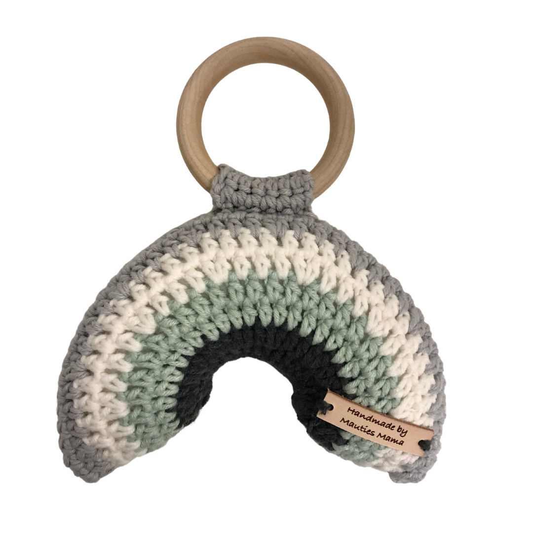 Teething Ring | Rainbow | Anthracite