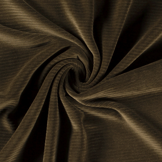 Pull en velours côtelé | Vert armée