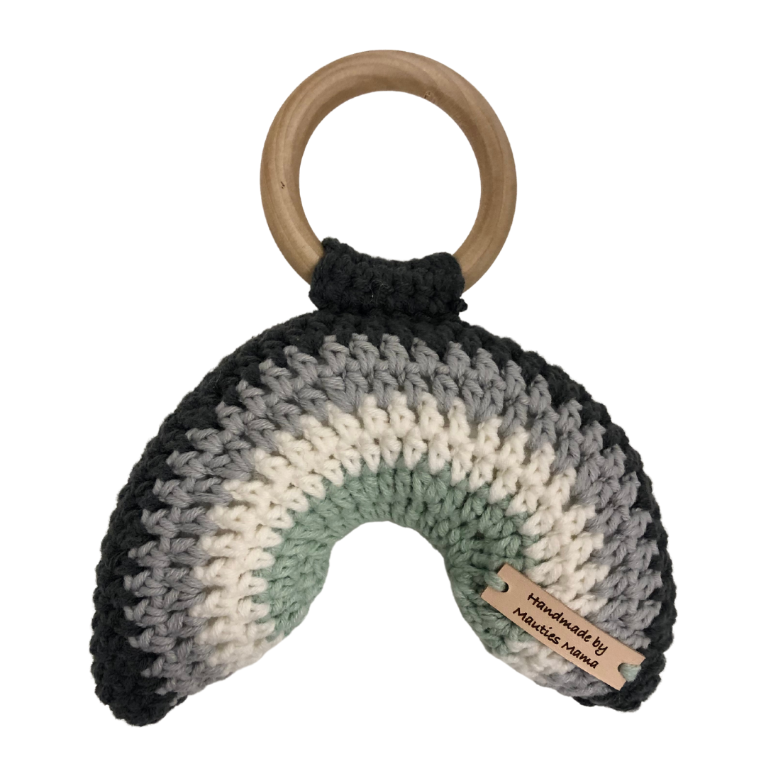 Teething Ring | Rainbow | Anthracite