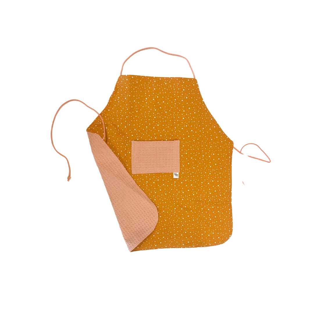 Kindershort Oranje spetter zalm roze wafel