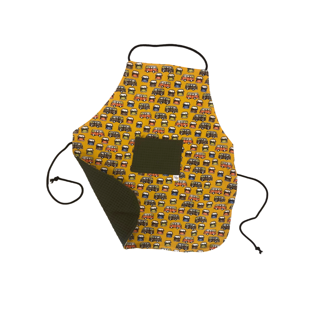 Kindershort Bus leger groen wafel