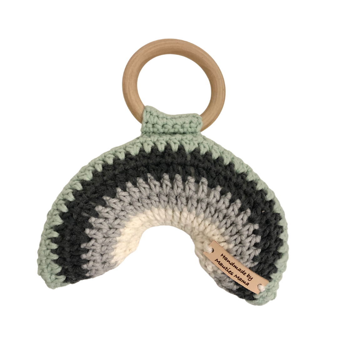 Teething Ring | Rainbow | Anthracite