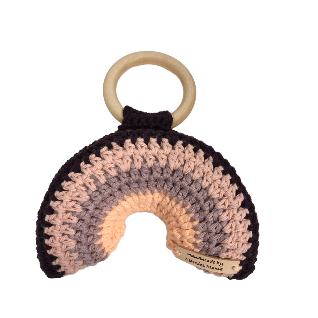 Teething Ring | Rainbow | Anthracite