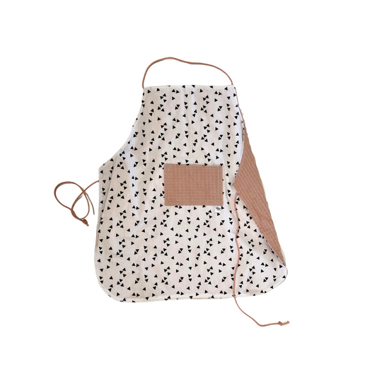 Short enfant triangles vieux rose gaufré