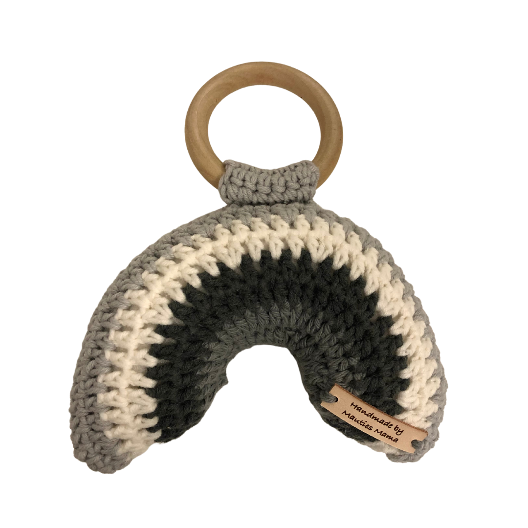 Teething Ring | Rainbow | Anthracite