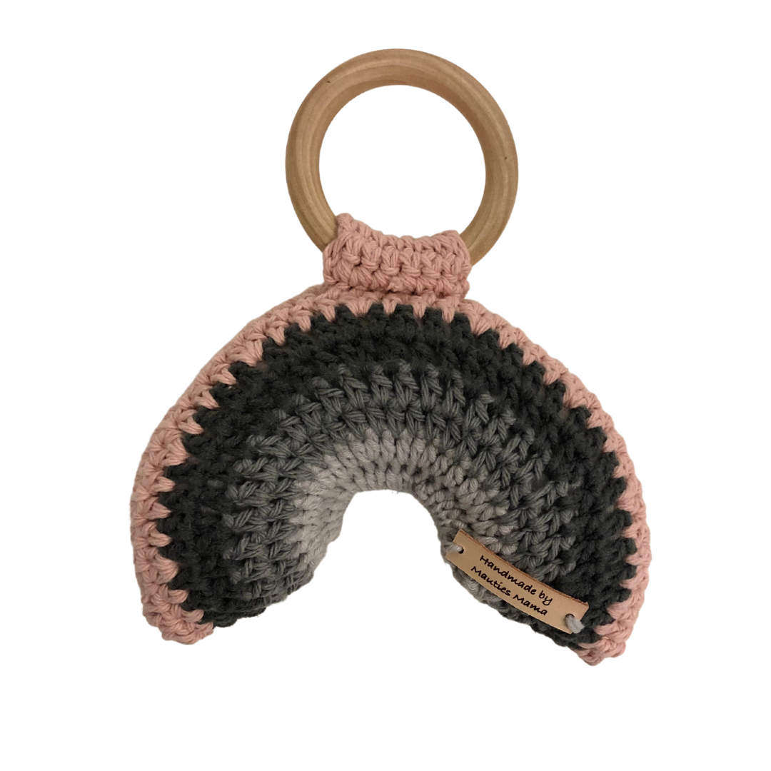 Teething Ring | Rainbow | Anthracite