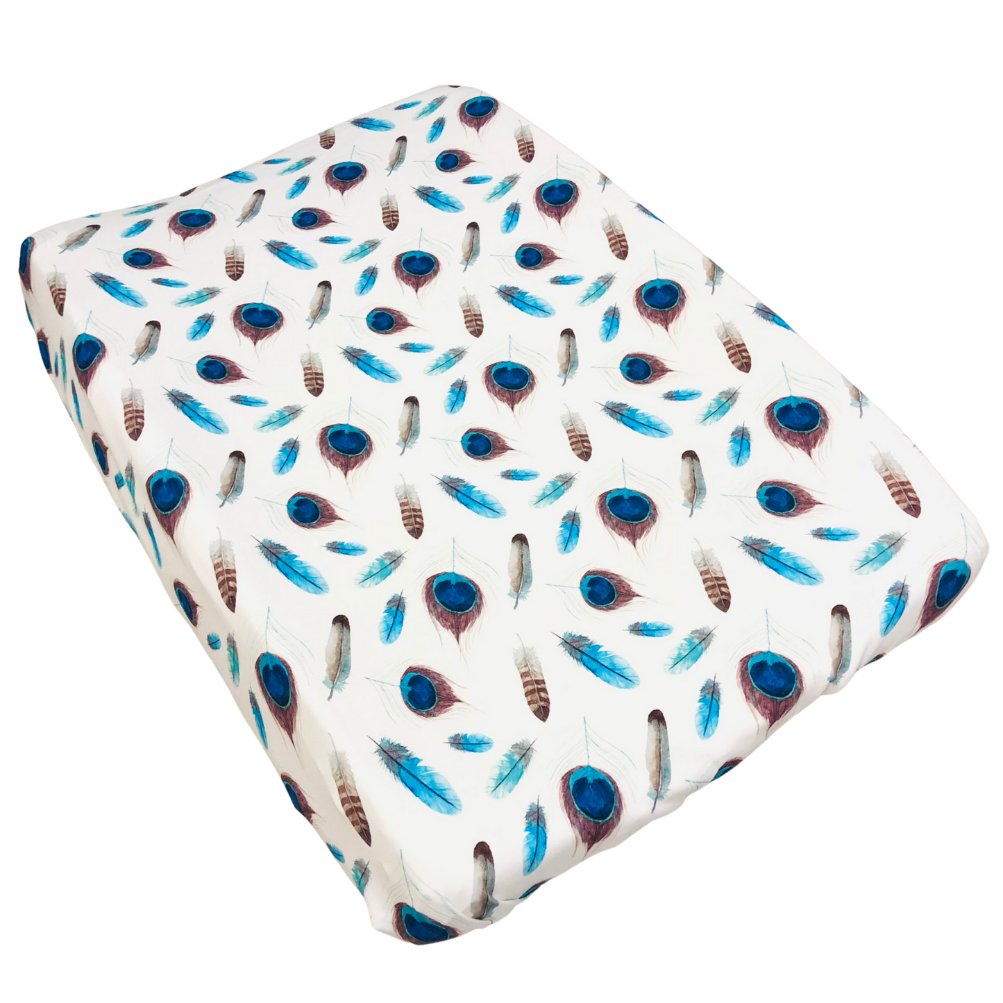 Changing pad cover | Jersey | Peacock feather