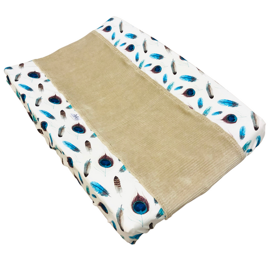 Changing pad cover | MMCHIC | Peacock feather beige