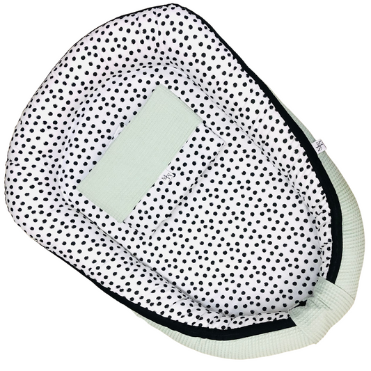 Nid de bébé à pois menthe | avec FERMETURE ÉCLAIR | en stock