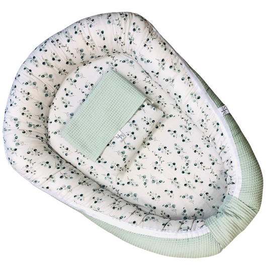 Baby nest eucalyptus mint | with ZIPPER | in stock