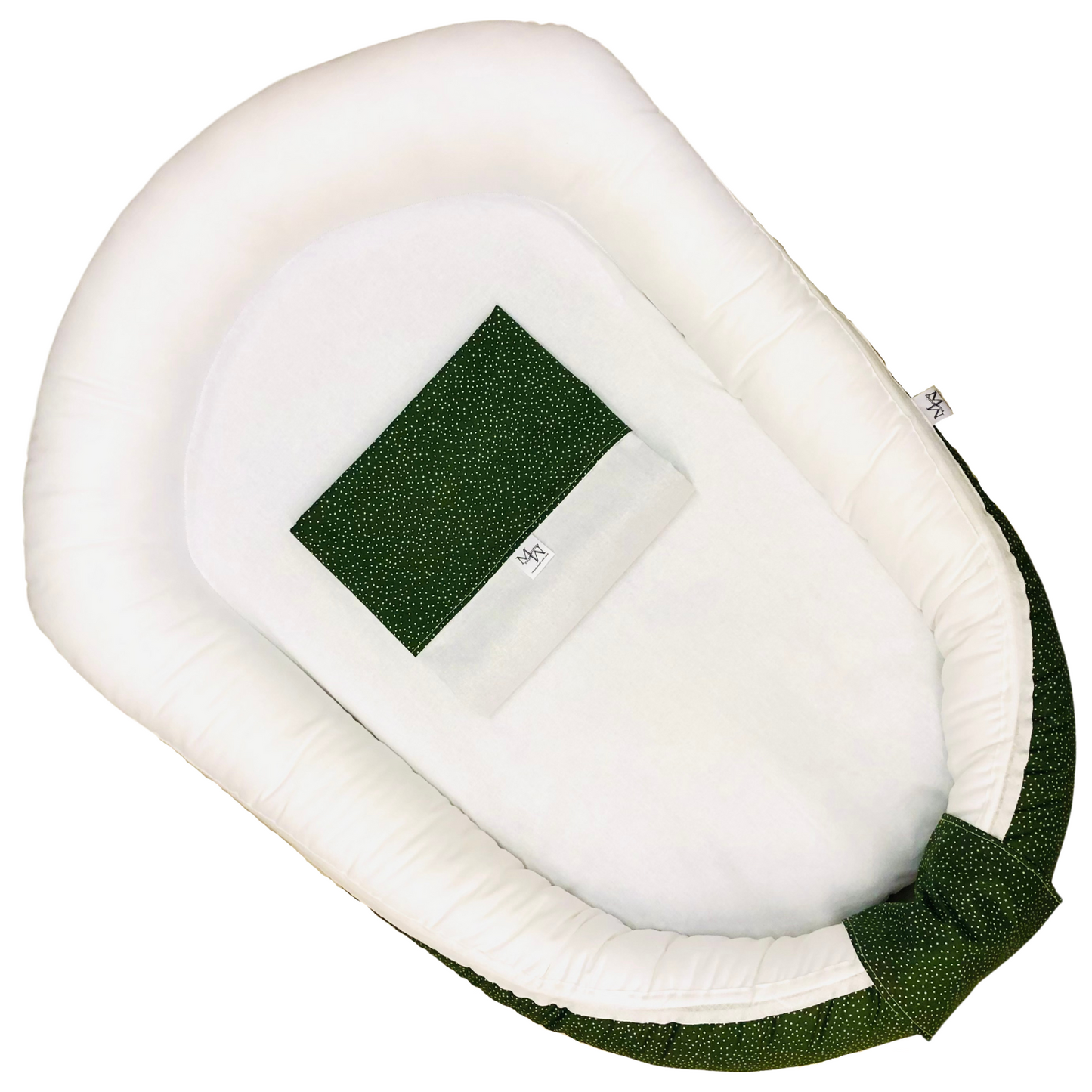 Baby nest green dot | with ZIPPER | in stock
