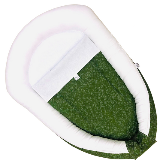 Nid de bébé à pois verts | avec FERMETURE ÉCLAIR | en stock
