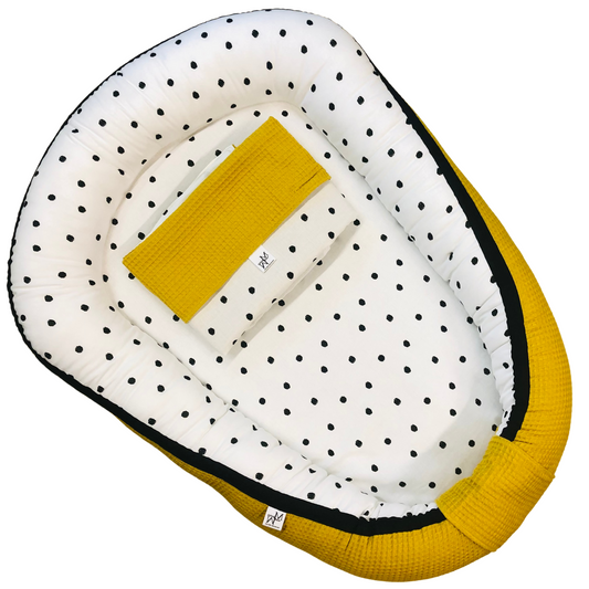 Baby nest Uneven pimple Ochre yellow | with ZIPPER | in stock