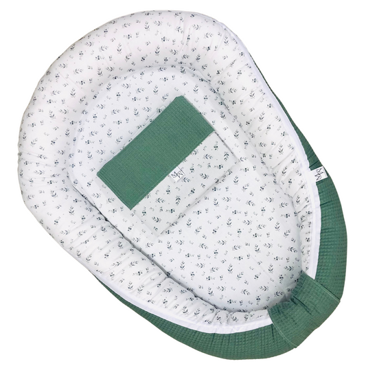 Baby nest Tiny leaves | with ZIPPER | in stock
