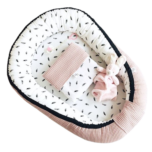 Baby nest feathers old pink | with ZIPPER | in stock