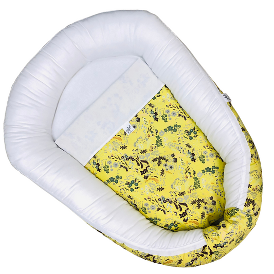 Nid de bébé fleurs jaunes | en stock | Bio-coton