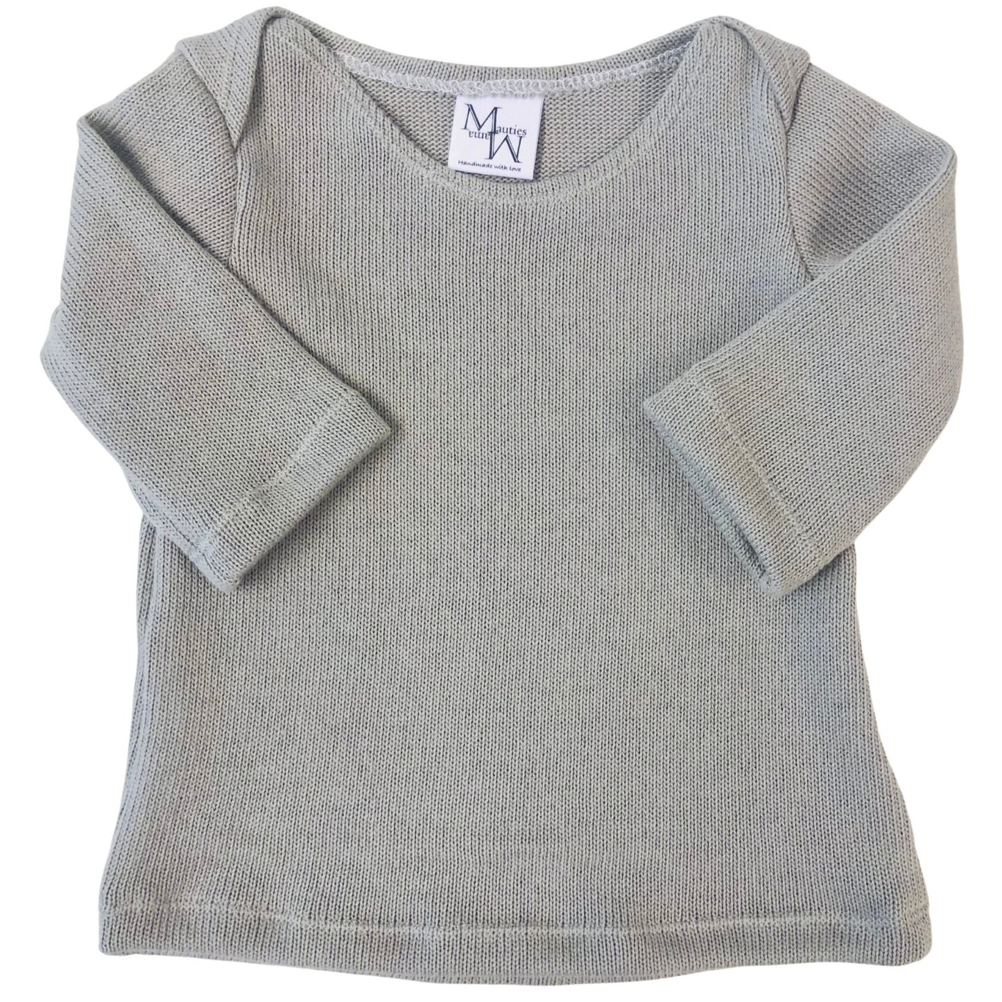 Rompershirt grijs | Gebreide stof