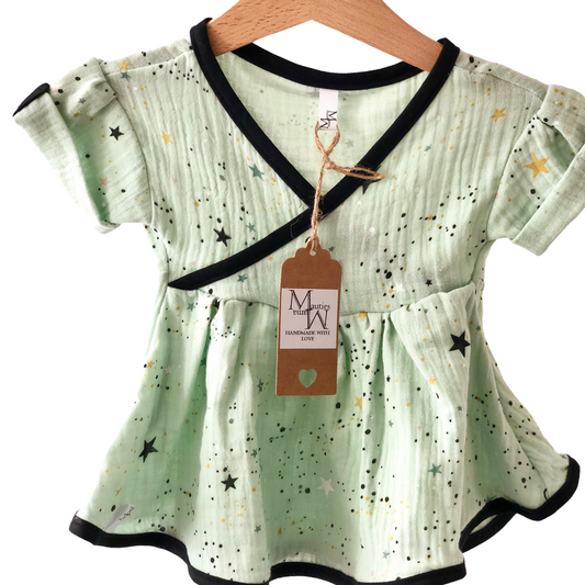 Muslin dress galaxy green | SALE
