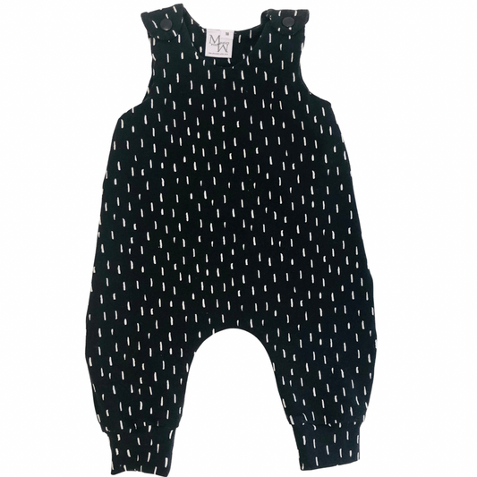 Salopette | Stripes black | Bio cotton