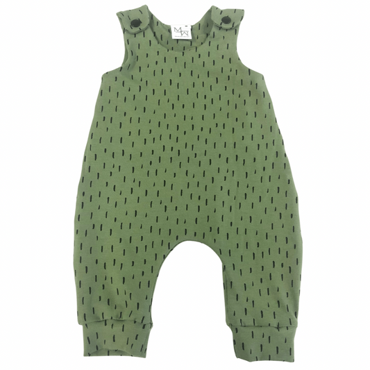 Salopette | Stripes green | Bio cotton