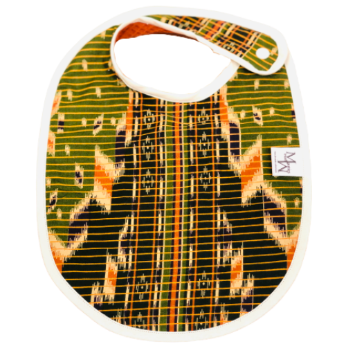 Bib Batik Sarong Double Ikat print green
