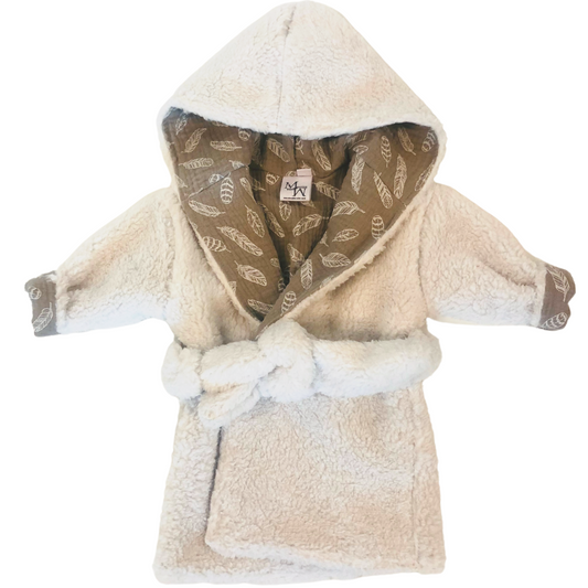 Peignoir | Nounours | Plumes taupe
