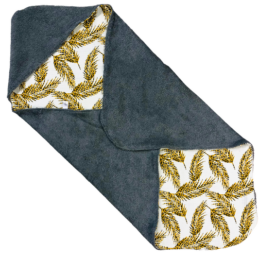 Cape enveloppante plumes de Léo Anthracite