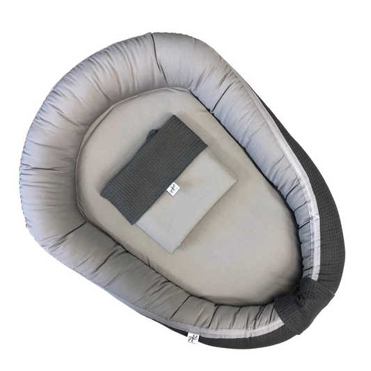 Baby nest Plain Grey | with ZIPPER | in stock
