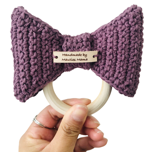 Teething ring | Bow-tie | limited edition purple