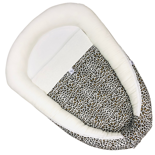 MM CHIC Babynest Leopard off white | met RITS | op voorraad