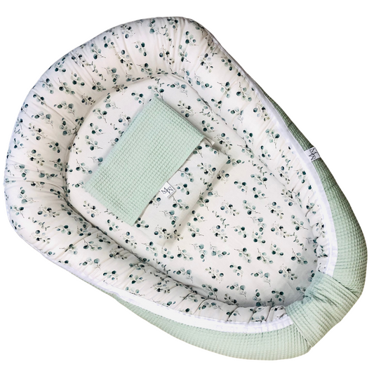 Babynest eucalyptus mint | met RITS | op voorraad