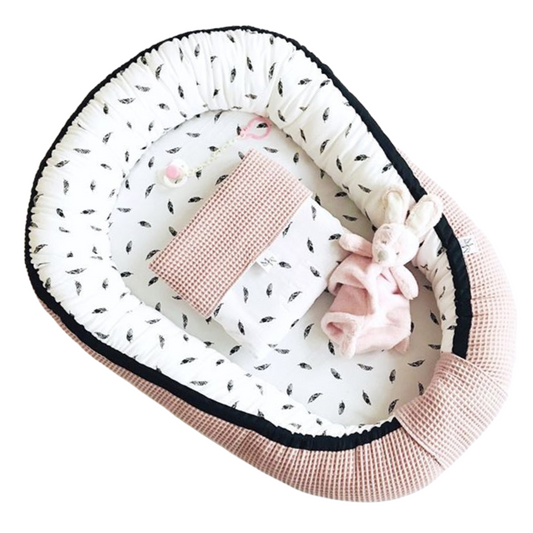 Babynest veren oud roze | met RITS | op voorraad