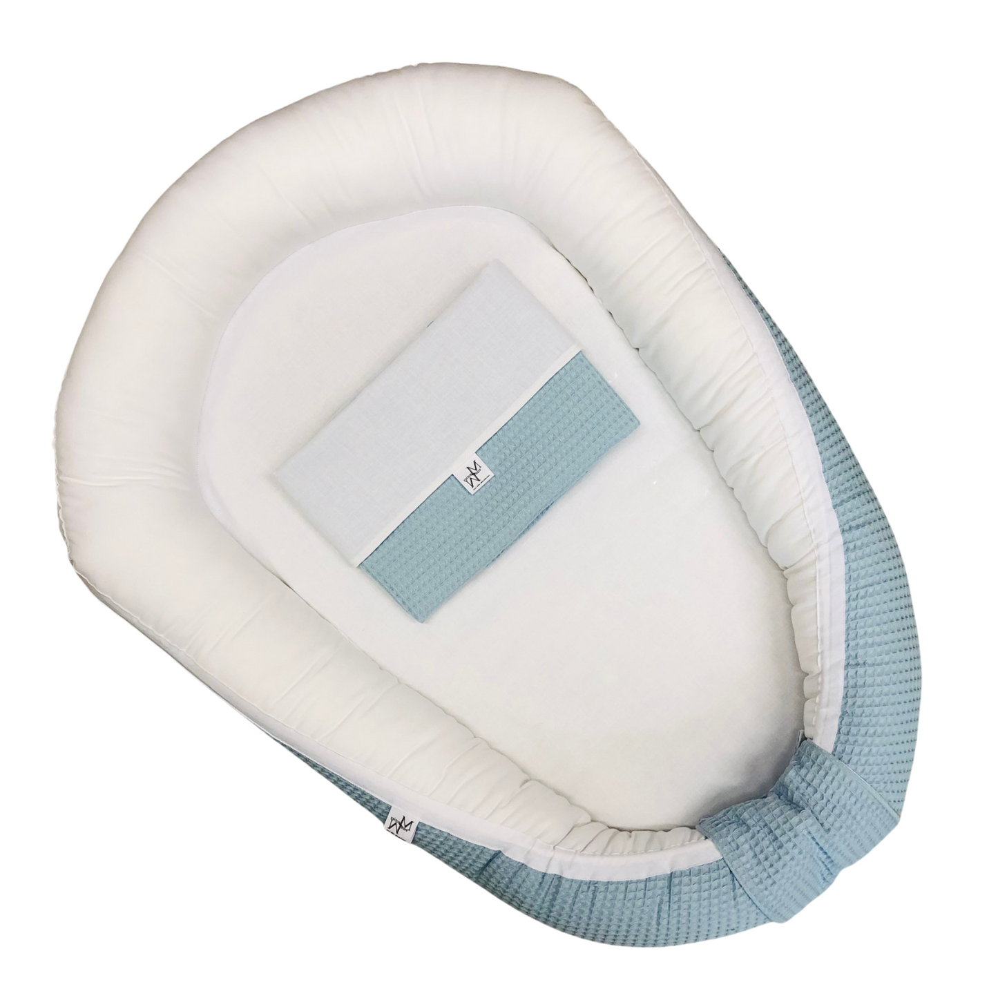 Babynest Gewoon Wit-Blauw | op voorraad