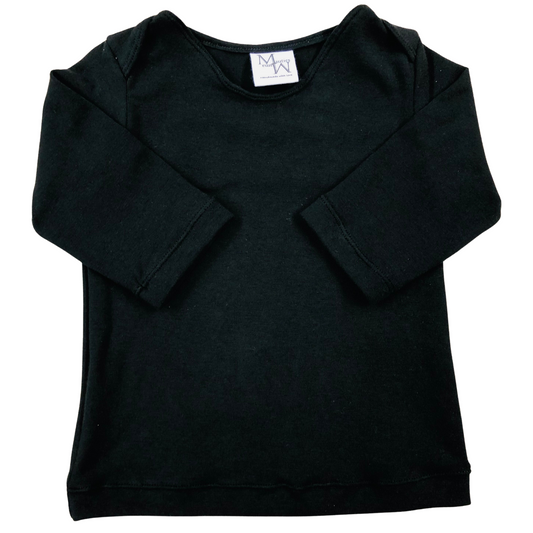 Rompershirt zwart | tricot